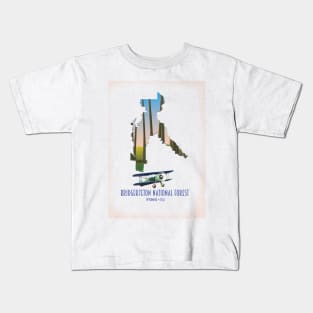 Bridger-teton national forest map Kids T-Shirt